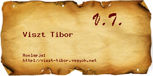 Viszt Tibor névjegykártya